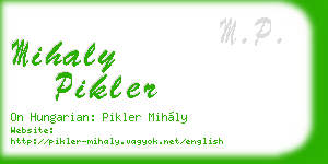 mihaly pikler business card